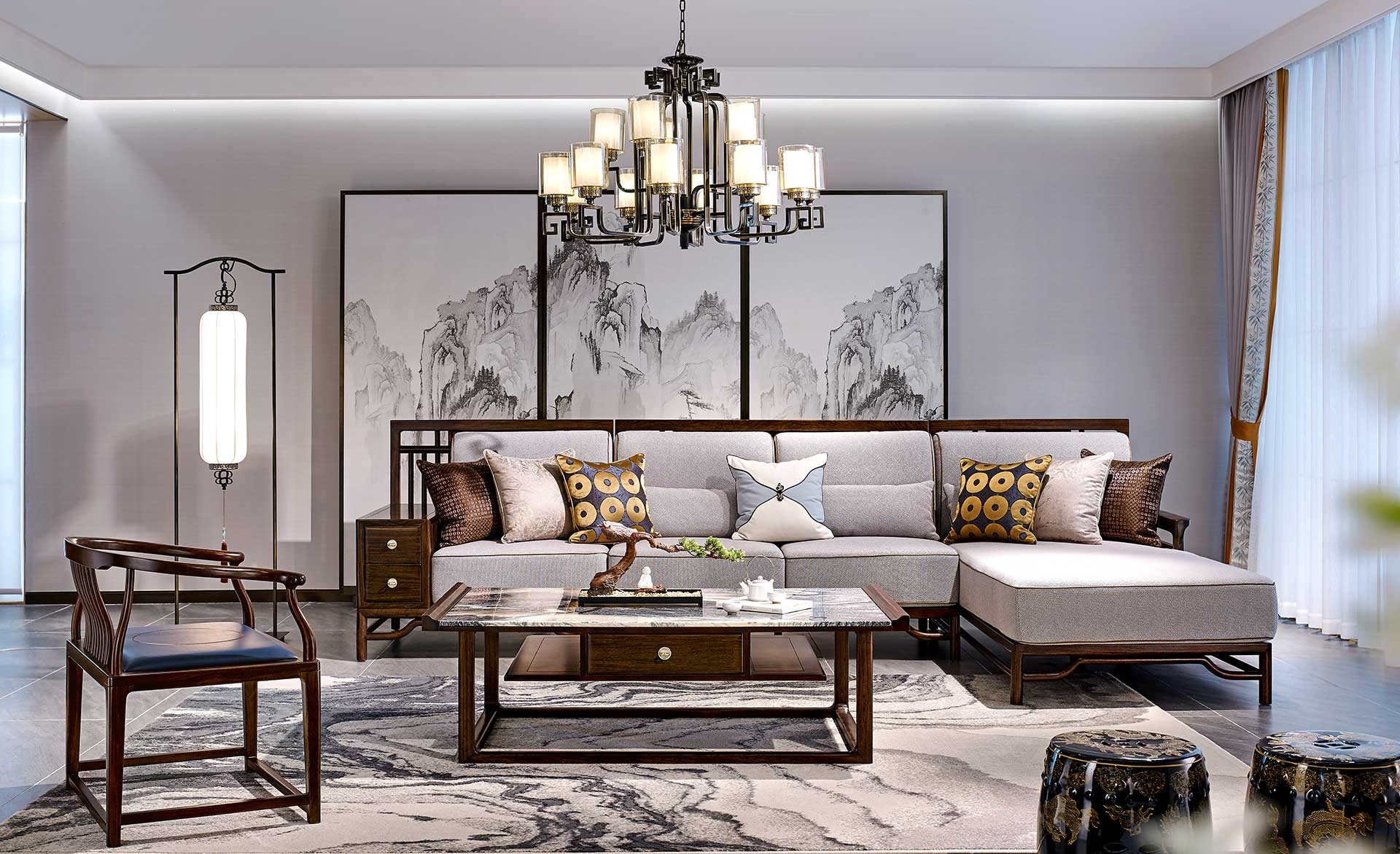 昆侖雪-東方先生 客廳空間效果圖