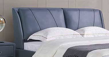 童話森林真皮床現(xiàn)代簡約高回彈主臥雙人皮藝婚床頭層牛皮床